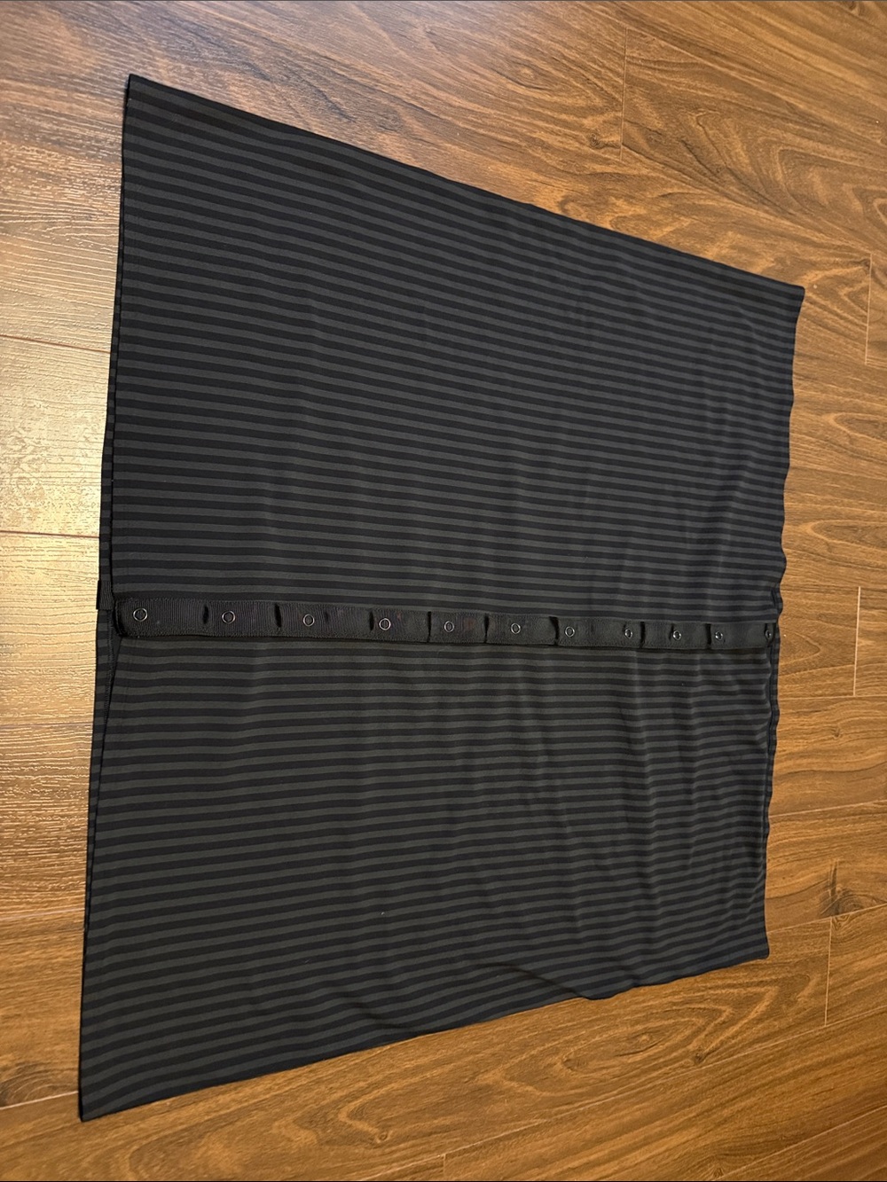 lululemon athletica Black Striped Scarf /Wrap with Button Detail